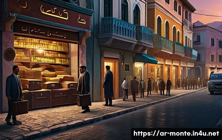 몬테네그로 유명 범죄 사건 - A detailed digital art scene of a bustling Montenegrin city street at dusk, highlighting the economi...
